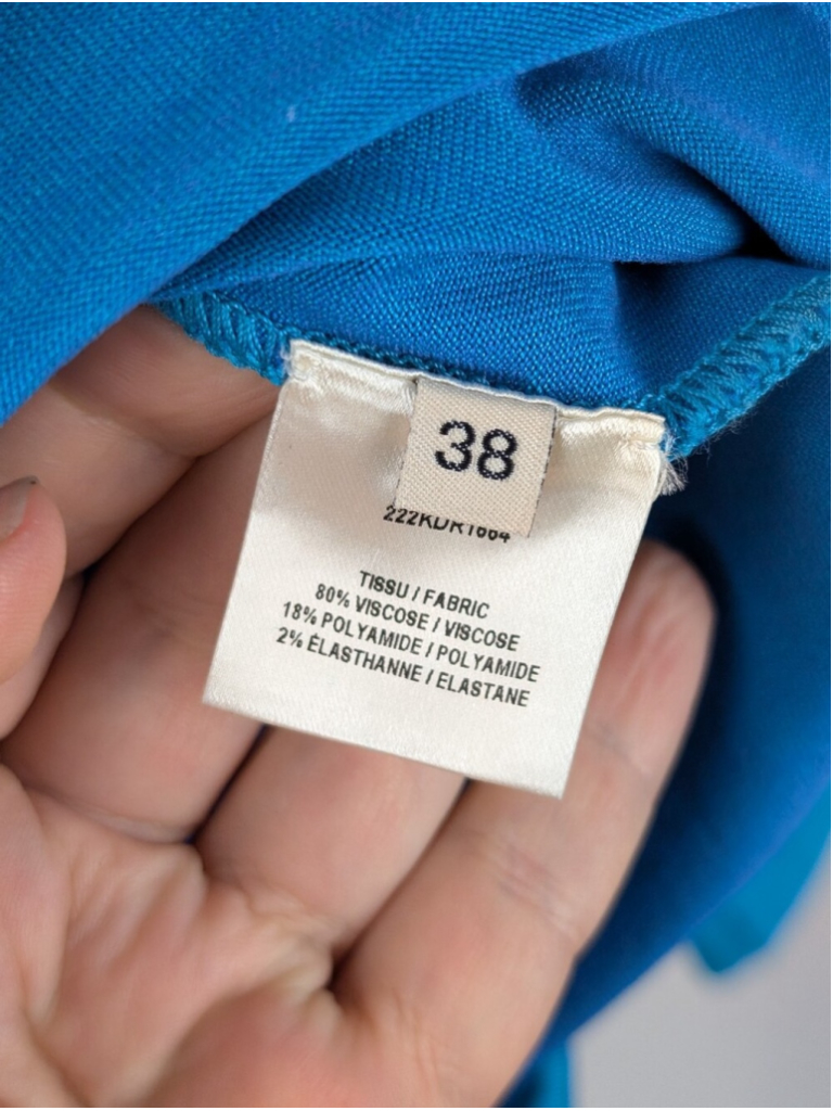 Alexandre Vauthier Off-Shoulder Turquoise Bodycon Dress Size 6(38) Bnwt — image 6 of 8